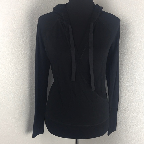 Athleta Black Stretchy Inner Twist Hoodie - Picture 2 of 7